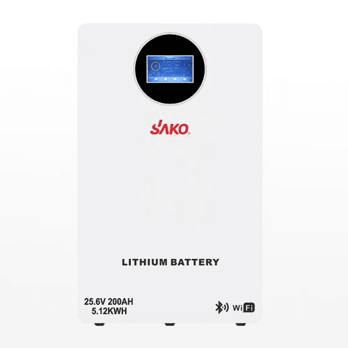 SAKO LI SUN 25.6V 200Ah 5.12kWh Wall-Mounted LiFePO4 Battery